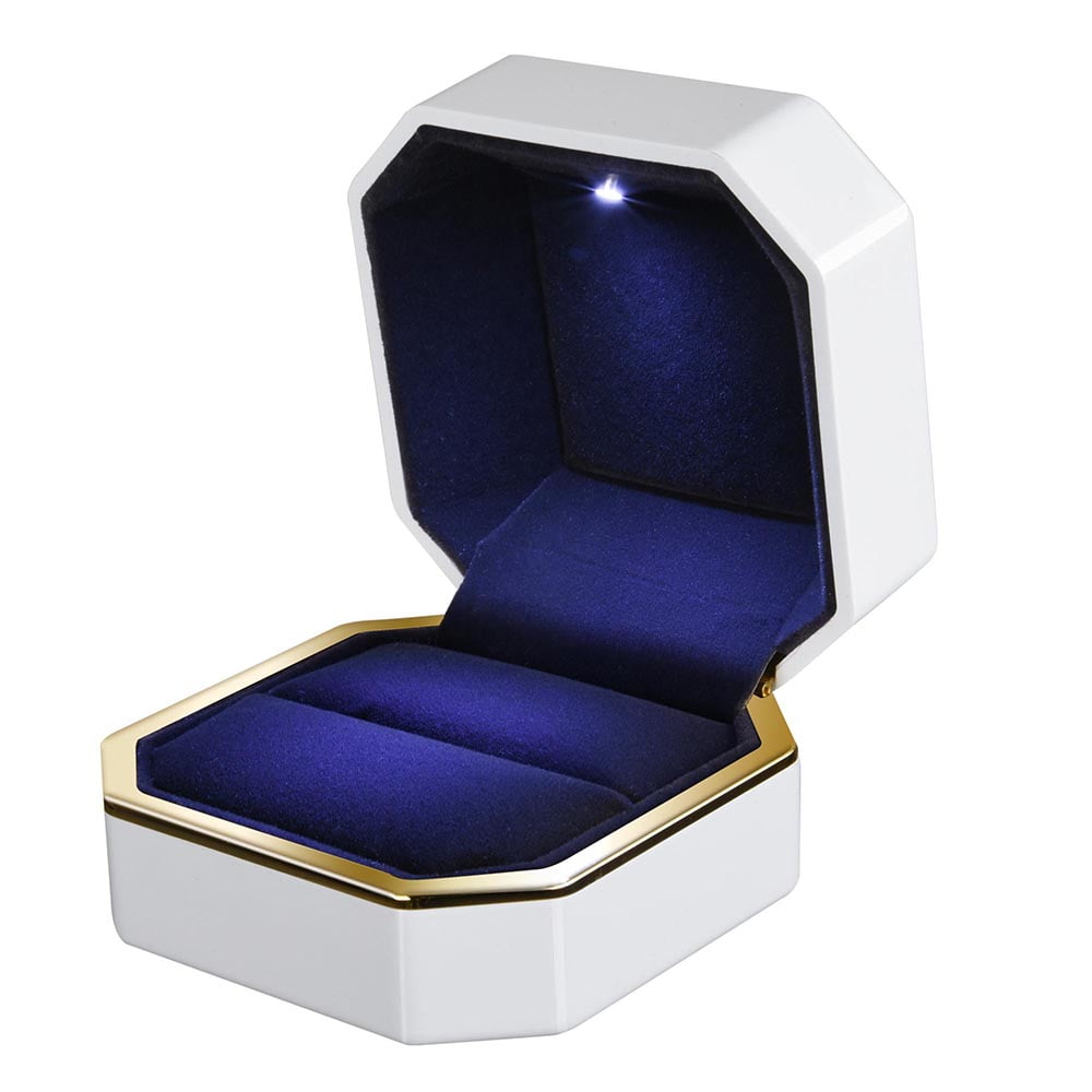 Electronics To Gift In Wedding YesHom - YesHom 1Pc/10Pcs LED Light Luxury Ring Box Velvet Jewelry Gift
