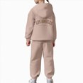 thumbnail image 4 of HCNTES Baby Girl Winter Clothes Girls Activewear Jogger Sets - 2 Piece Letter Print Graphic Pullover Hoodie Sweatshirt Sweatpants Sweatsuit Outfits, 4 of 7