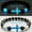 2 Blue Light, variant on Volcanic Rock Luminous Vintage Bracelet Luminous Cross Bead Bracelet