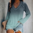 thumbnail image 2 of ESIGTZO Women's Summer And Fall Gradient Blend Long Sleeve T Shirt Fashion Elegant womens shirts Flowy Tunic Blouse Tops Plus Size T-Shirt Top Blouse, 2 of 4