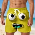 thumbnail image 2 of ibiyuan Mens Funny Swim Trunks Funny Cartoon Face Print Quick-Dry Beach Shorts Elastic Waist Mens Bathing Suits Novelty Beachwear, 2 of 5
