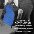 thumbnail image 6 of Zufioo Blue Glitter Insulated Lunch Bag,600D Polyester Oxford Fabric, Leakproof & Reusable Lunch Tote, Adjustable Shoulder Strap,Food Freshness Keeper with Utensils, 6 of 7