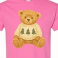 thumbnail image 4 of Inktastic Vintage Teddy Bear in Sweater with Christmas Trees T-Shirt, 4 of 5
