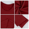 thumbnail image 6 of Domuza Shirts for Men Big and Tall Long Sleeve Crew Neck Cotton Blend T-Shirts Spring Fall Trendy Casual Knitted Solid Basic Pullover Wine 2XL, 6 of 6