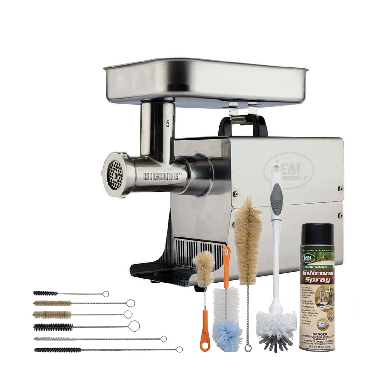 LEM Big Bite Meat Grinder 5 + 11pc Grinder Cleaning Kit