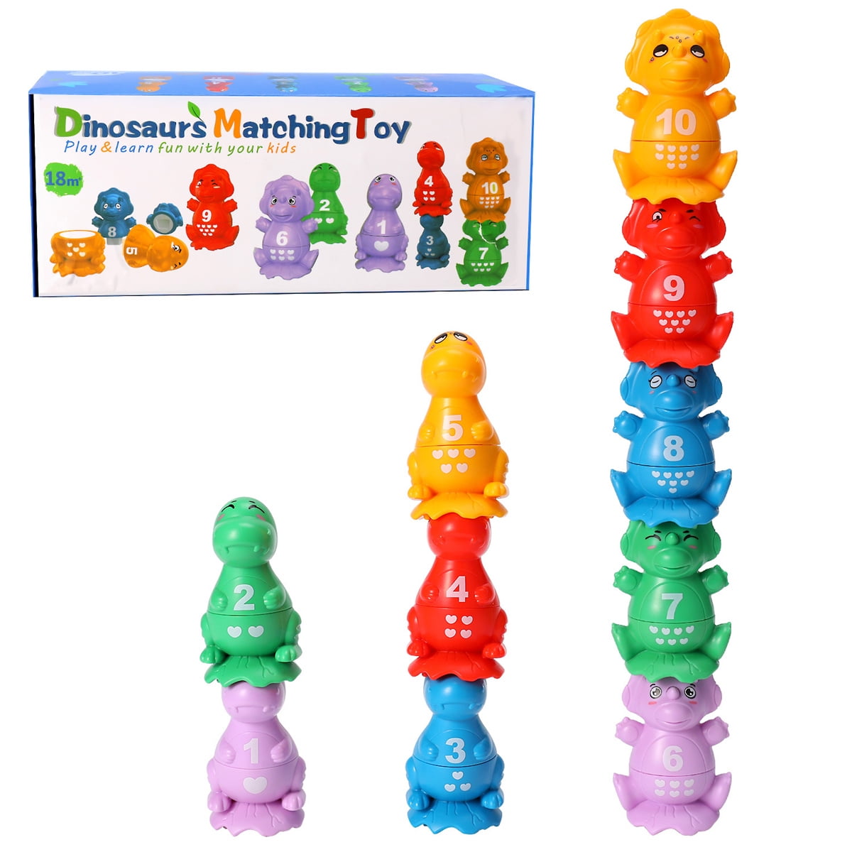 Buy Dinosaur Toys Stacking Dinosaur Blocks Toys for Kids Toddlers 3