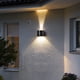 thumbnail image 4 of Aplique de pared LED de 12 W para interior y exterior, resistente al agua IP65, 960 lm, moderno aplique de aluminio, regulable, blanco frío de 6500 K [negro], 4 of 5