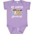 thumbnail image 3 of Inktastic My Auntie Loves Me with Sloth and Hearts Boys or Girls Baby Bodysuit, 3 of 5