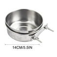 thumbnail image 3 of RuiJiao Feeding Cups Birds Food Dish Stainless Steel Parrot Feeders Water Cage Bowls for Cockatiel Conure Budgies Parakeet Parrot Macaw Small Animal, 3 of 5