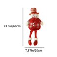 thumbnail image 3 of Fiudx Muñecos Navideños Sentados, Papá Noel y Muñeco de Nieve Tejidos, Adornos Navideños de Tela, Decoración Festiva para El Hogar, Ambiente Acogedor, Perfectos para La Temporada Navideña, Tamaño 60, 3 of 6