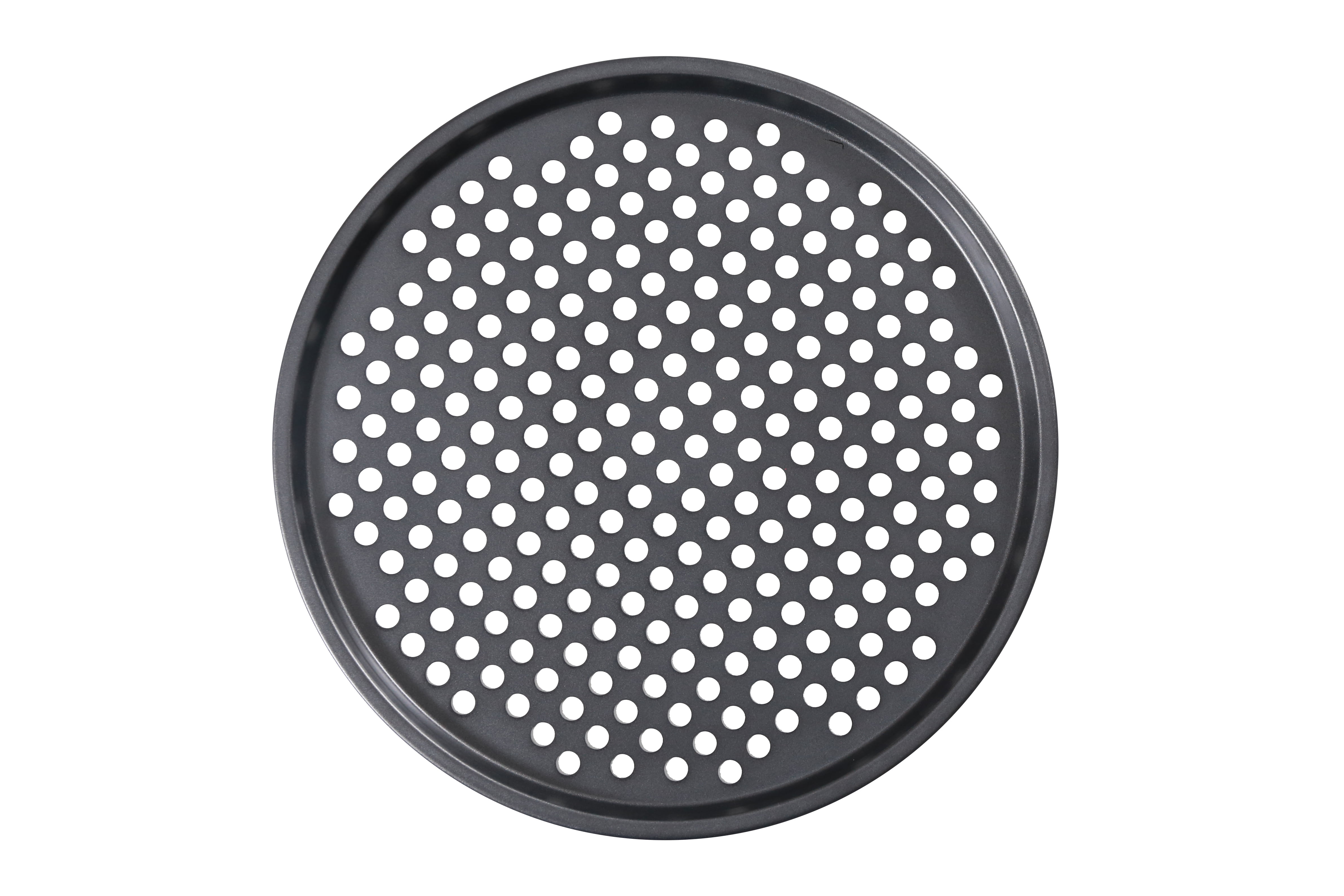 (3 pack) Baker's Secret 12" Round Nonstick Carbon Steel Pizza Pan, Gray