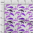 thumbnail image 2 of oneOone Polyester Spandex Purple Fabric Beach Dolphin Sewing Material Print Fabric By The Yard 56 Inch Wide, 2 of 4