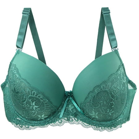 Generic Plus Size Lace Bra for Womens Full Coverage Underwire Bras Padded Underwear Bra