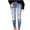 Navy, variant on Idoravan Jeans for Women Ripped Women Casual Jeans With Nine Split Holes Pockets Trousers