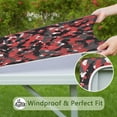 thumbnail image 6 of Red Camo Digital Pixel Pattern Square Fitted Tablecloth with Elastic Edge,Square Table Cover,Washable Elastic Table Cover for Home Kitchen Party Decor 36"x36", 6 of 6