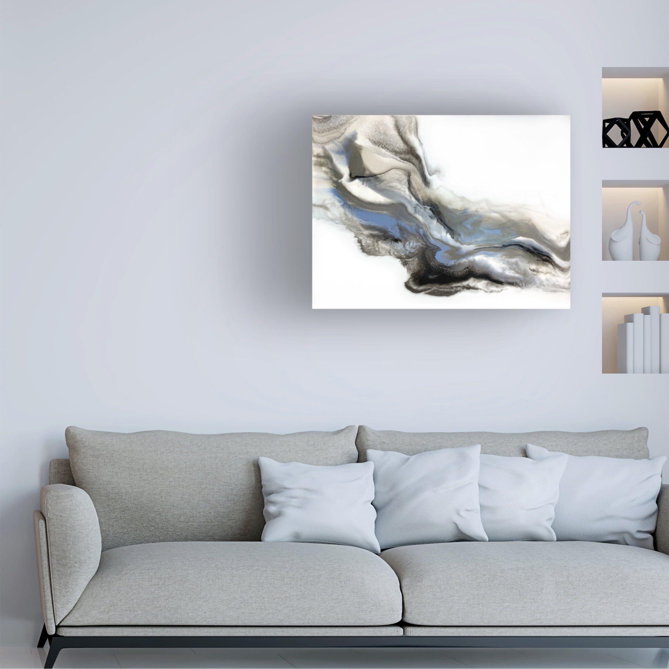 Trademark Fine Art Alyson Storms Grey Smoke Canvas Wall Art