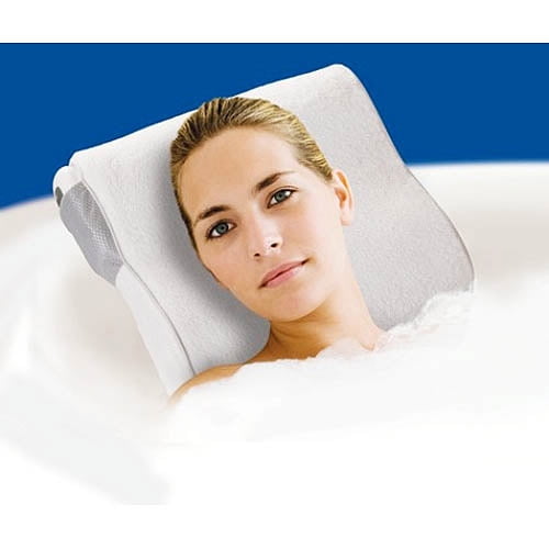 Pretika Soft Spa Massaging Memory Foam Bath Pillow with Wireless Remote