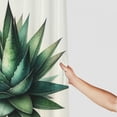 thumbnail image 3 of GOSMITH Palm Leaves Tropical Banana Palm Monstera Leaves Print Shower Curtain for Bathroom Decoration White, 3 of 7