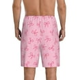 thumbnail image 4 of Lsque Pink Bows Mens Sleep Pajama Shorts,Short Pajama Pants, Cotton Ultra-Soft Knit-Small, 4 of 9