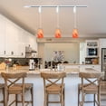 thumbnail image 2 of Kiven H-Type track lighting pendants Adjustable Height,Dimmable Modern h track pendant lights with Orange Art Glass Lampsade,Track Lighting for Kitchen Island Hallway, 3-Light, 2 of 7