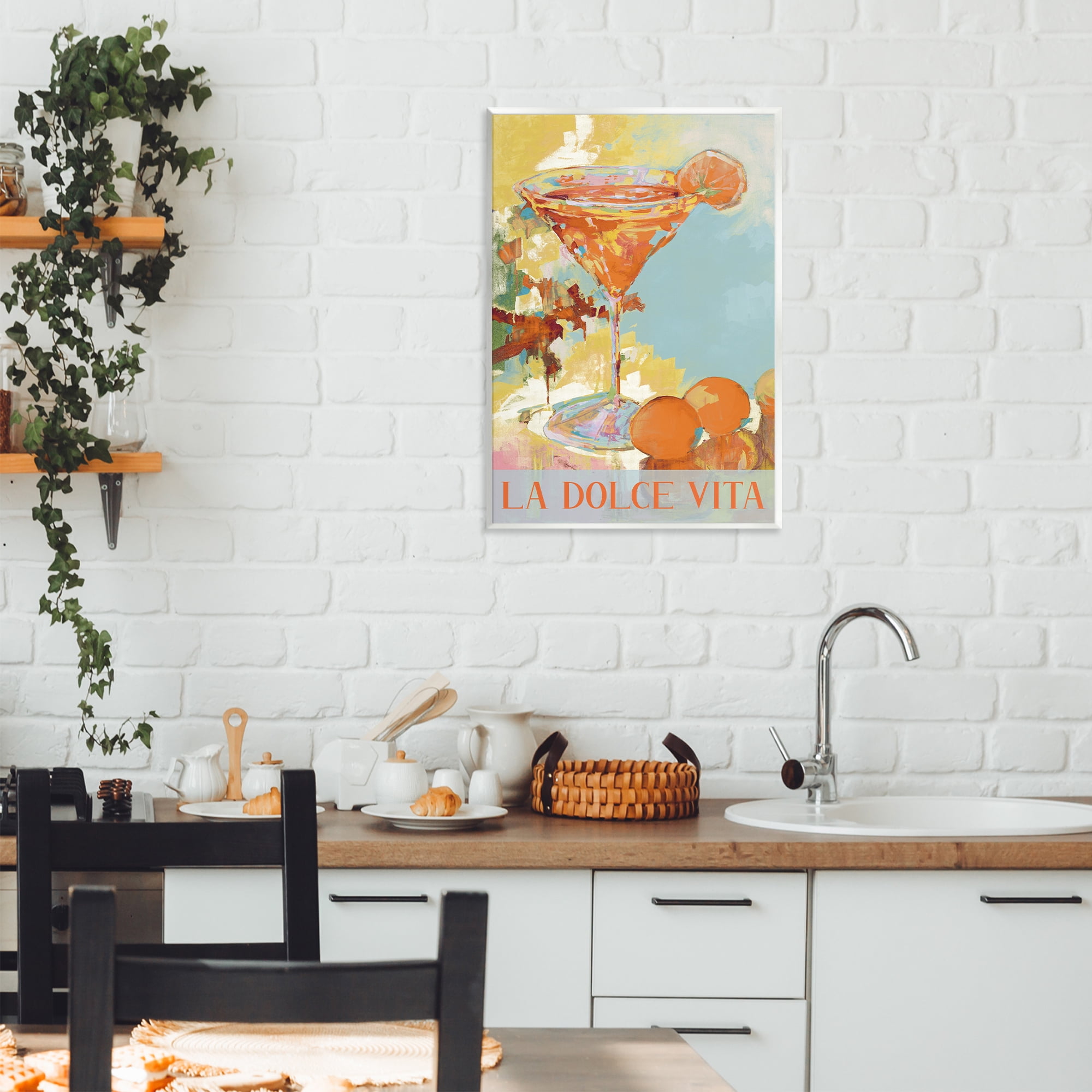 Stupell Industries La Dolce Vita Citrus Cocktail Wall Plaque Art, design by Jane Slivka