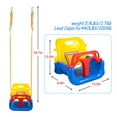 thumbnail image 7 of IFOYO 3-in-1 Kids Swing Seat, Secure Swing Seat with High Back and T-Bar Detachable for Playground Outdoor, Loaded up to 120kg for 3-10 Years Kids, Blue, 7 of 7