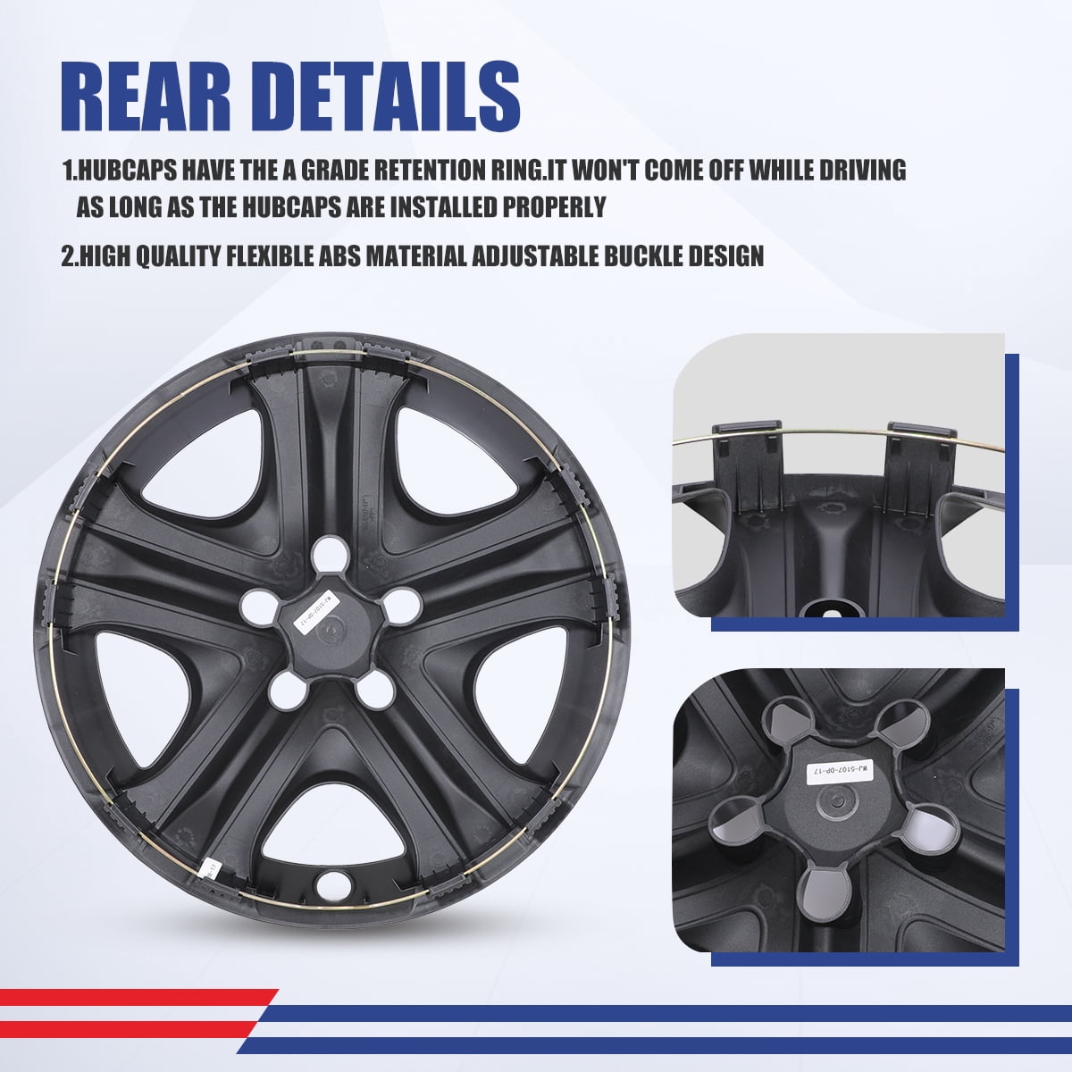 (Set of 4) 17 inch Hubcaps Wheel Rims Cover for 2013-2018 Toyota Rav4,Not Fit for Winter Wheel Rims,Silver Lacquer & Black Lacquer
