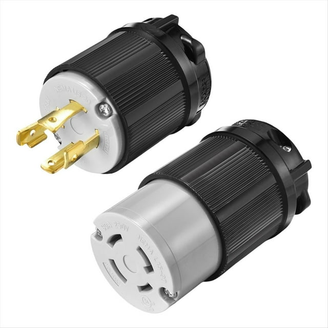 Conector Macho/Hembra NEMA L15-30P/30C, 30 A, CA 250 V, 3 , 4 Cables, Conexión A , Bloqueo por .