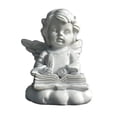 thumbnail image 1 of Ange de Lecture avec Ailes Statue de Jardin Figurines en Résine pour Filles, 1 of 8