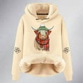 thumbnail image 4 of Womens Oversized Sweatshirts Highland Cattle Print Long Sleeve Hoodies 2025 Casual Fall Fashion Pullover Sweaters Winter Clothes, 4 of 4