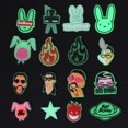 thumbnail image 1 of Serie Nightlight: 16 piezas de accesorios para zapatos de fútbol, ​​accesorios para zapatos de dibujos animados, utilizados para zapatos perforados, pulseras, fiestas, decoración de bricolaje., 1 of 3