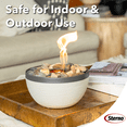 thumbnail image 4 of Sterno Tabletop Fire Pit Medium Smokeless Mini Fireplace for Indoor Outdoor Patio & Balcony Decor, Portable Fire Pit 9.5" x 5.25" - Cocoa & Sand, 4 of 9
