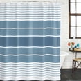 thumbnail image 3 of Blue Ombre Stripe Waterproof Fabric Shower Curtain,Farmhouse Striped Gradient Waterproof Fabric Shower Curtain for Bathroom Curtains Bathtubs Hotel Shower Curtains with 12 Hooks Small 36x72in, 3 of 8