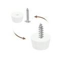 thumbnail image 4 of Uxcell 8Pcs Rubber Bumper Feet, 13mm H x 24mm W Round Pads with Washer & Screws, 4 of 6
