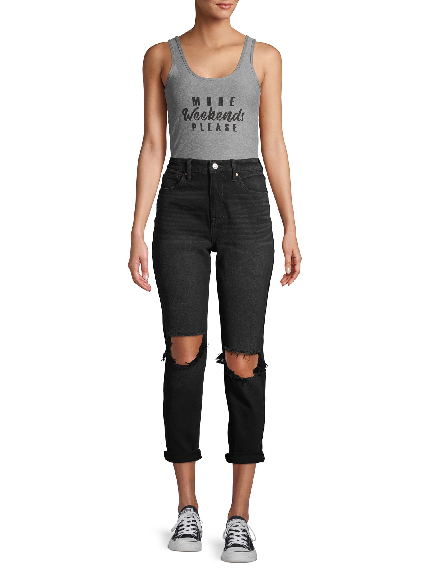 No Boundaries Juniors' Scoop Neck Tank Top