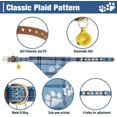 thumbnail image 4 of Dog Leash Collar Set - 3 Pack Plaid Pattern Adjustable Escape Proof Leash Collar Set for Outdoor Walking, 4 of 7