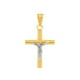 thumbnail image 1 of Dije Cristo Casa del Anillo Tubular 2.5 cm Oro Sólido 10k Amarillo, 1 of 3