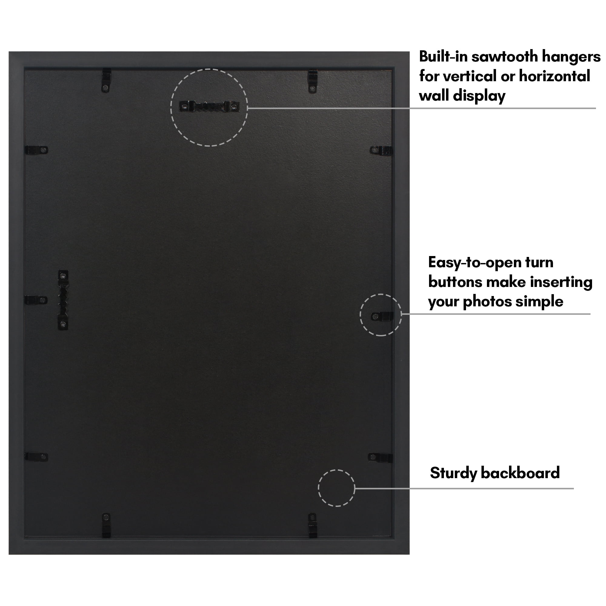 Americanflat 11x14 Picture Frame with Shatter-Resistant Glass with 8x10 Mat Bamboo Design Display Photo - Gold