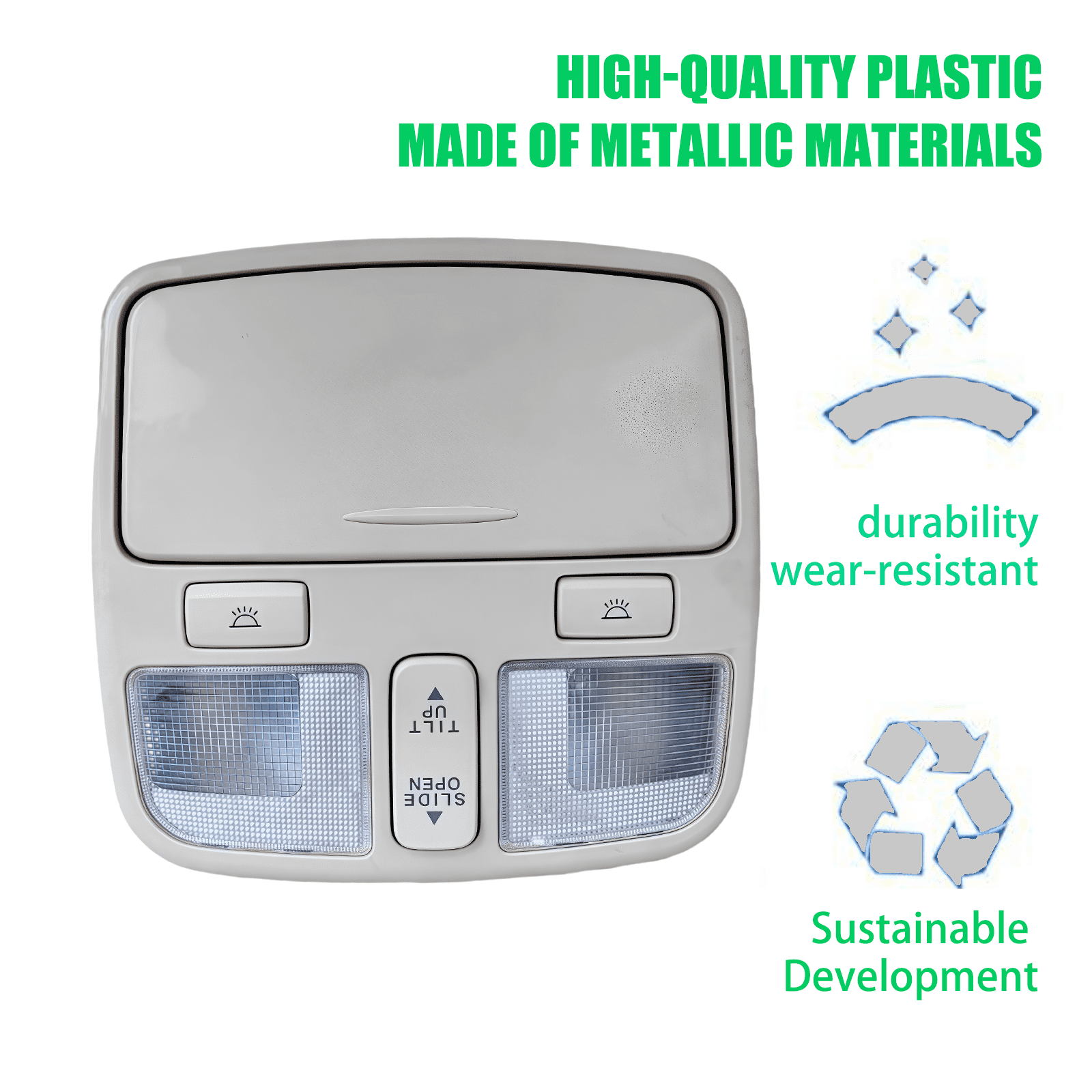 Overhead Console For Hyundai Sonata, Genuine OEM 92810-3K001X6, Interior Ceiling Roof Reading Dome, Map Reading Light With Sunroof Switch-Gray Hyundai Sonata