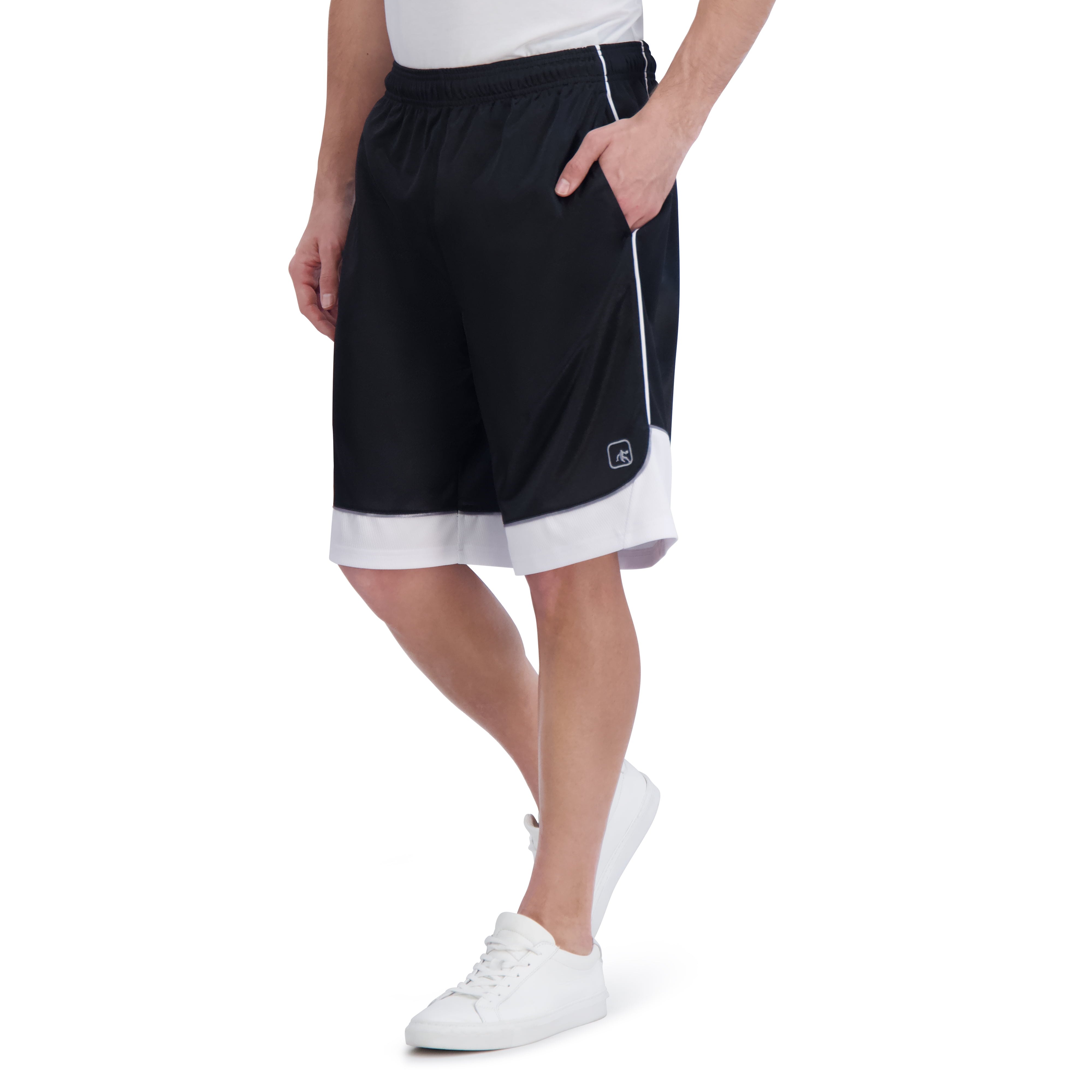 AND1 Men and Big Men's All Court Colorblock 11" Shorts, up to Size 3XL