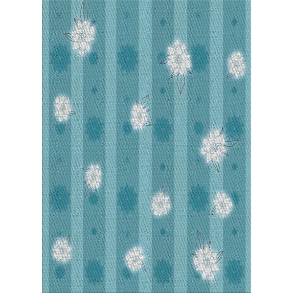 Ahgly Company Machine Washable Indoor Rectangle Transitional Blue Diamond Blue Area Rugs, 6' x 9'