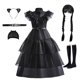 thumbnail image 1 of Conjunto de collar con corona para niños, accesorios de vestir negros iguales a los de la ropa de cosplay, 1 of 6