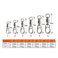thumbnail image 3 of 50pcs 8 Word Bearing Rolling Swivel Sólido Anillo Snap Conectores de señuelos de pesca (2), 3 of 9
