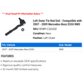 thumbnail image 2 of Left Outer Tie Rod End - Compatible with 2007 - 2009 Mercedes-Benz E550 RWD 2008, 2 of 2