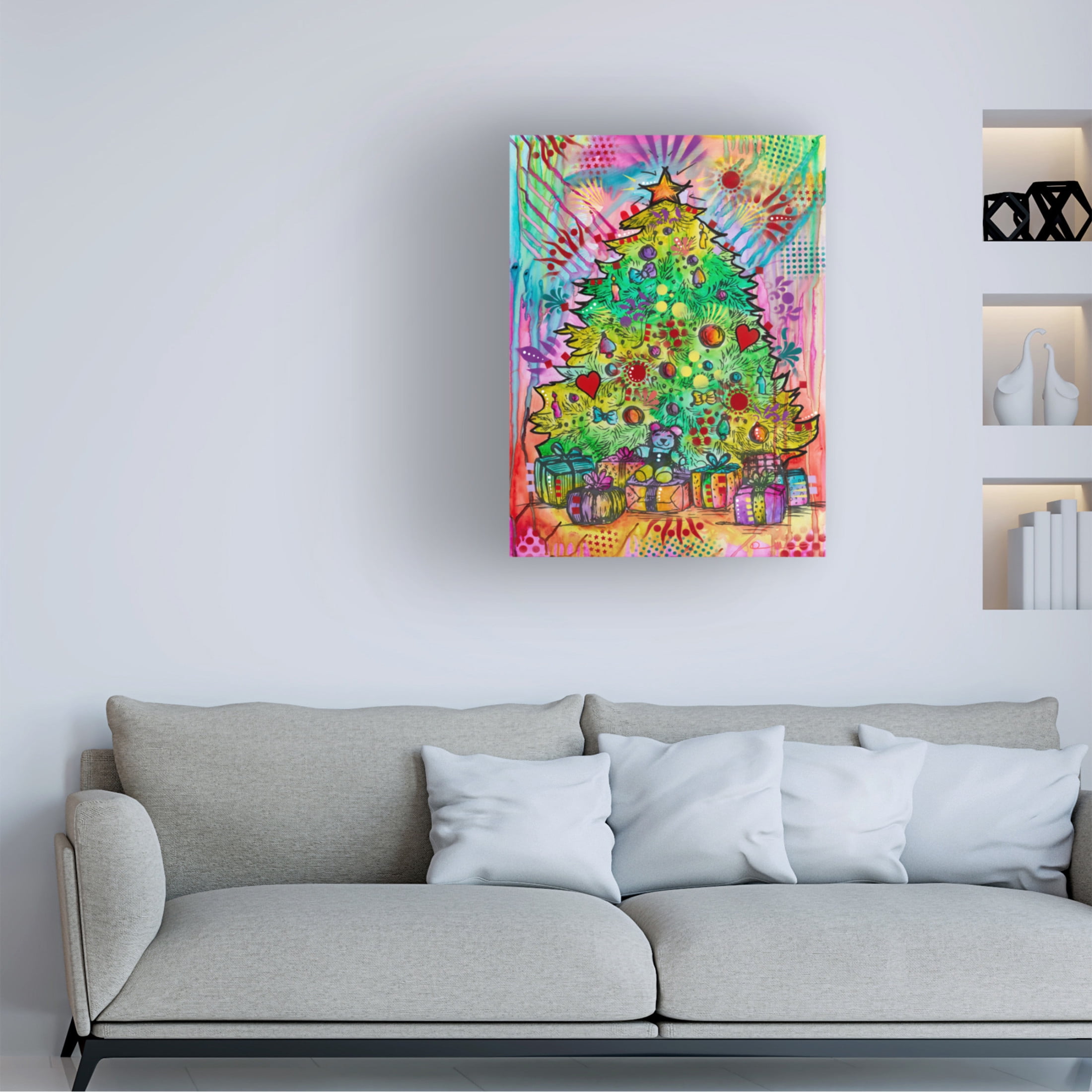 Canvas Wall Art - Dean Russo 'Christmas Tree' Wall Art for Living Room, Bedroom, or Office Décor by Trademark Fine Art - 35 x 47 Inches