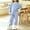 #6Blue, variant on Acaics Girls' 2 Piece Ribbed Tracksuit Set: Color Block Crew Neck Long Sleeve Cuffed Jogger Outfit, Soft Daily Loungewear for Girls Ages 6 Months–6