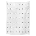 thumbnail image 3 of Ambesonne Geometric Tablecloth Rectangular Table Cover, Monochrome Colors Minimal, 52"x70", White and Black, 3 of 4