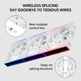 thumbnail image 6 of Thermalright TL-M12QW X3 White ARGB Case Fan | Daisy Chain connection | 2000RPM | Double sided infinity mirror, Single Cable Easier Installation, 6 of 8