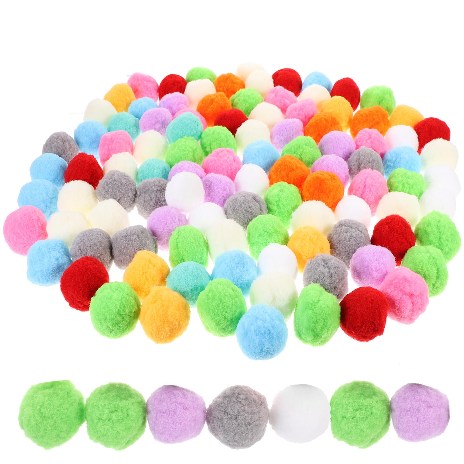 FRCOLOR  100 Pcs Crafting Fluffy Balls Clothing Pom Poms Large Blue Colorful