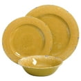 thumbnail image 4 of Gibson Studio Line by Laurie Gates 12 Piece Mauna Melamine Dinnerware Golden Yellow, 4 of 5